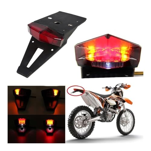 Feu stop moto universel 12 LED pour garde-boue arrière de moto tout-terrain