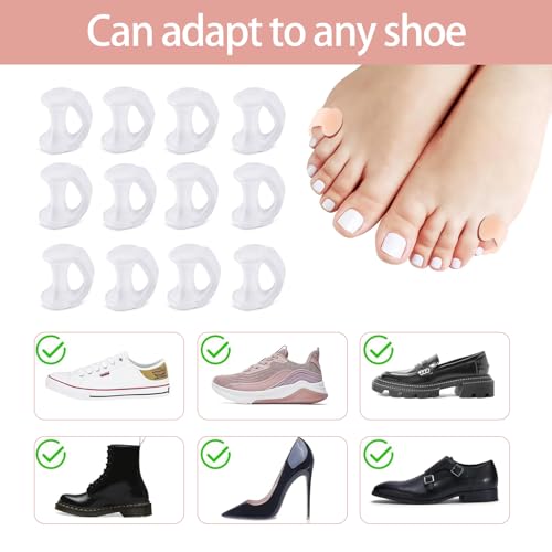 Image of 12 Pcs Gel Toe Separator,Toe Separators to Correct Your Toes,Toe spacers for Preventing Rubbing & Relieving Pressure, Pain Relief from Overlapping Toes