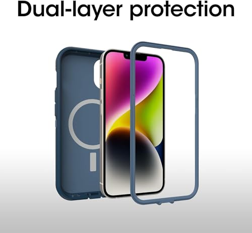Coque iPhone 14 et 13 OtterBox Defender XT bleu océan compatible avec MagSafe robuste