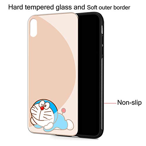 Fashion Phone Case For Iphone 11 Cover,9H Tempered Glass Soft Silicone Back Cover Anti Scratch Bumper Design Lb-148 Anime Doraemon Protective Case #TOP4