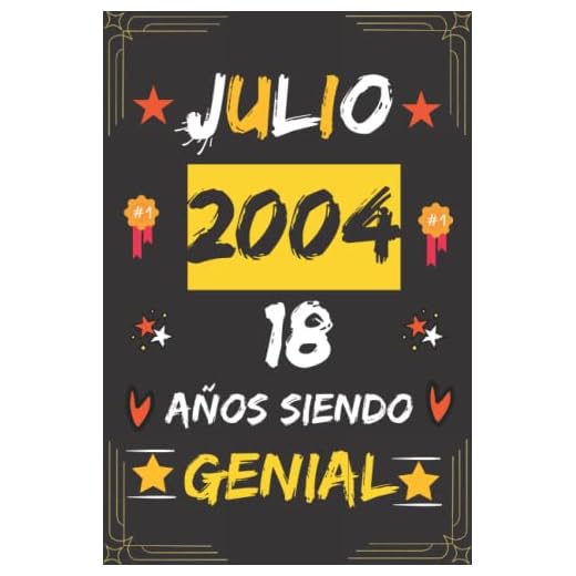 CUADERNO, JULIO 2004, 18 Años Siendo Genial: Regalo de 18 cumpleaños para mujeres y hombres, ideas de 18 cumpleaños... un cumpleaños... divertido, ... regalo de 18 cumpleaños para él/ella.