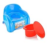 Nabhya 2 In 1 ABCD Baby Potty Seat Baby Potty Training Seat And Baby Chair For 6-18 Month (Blue)