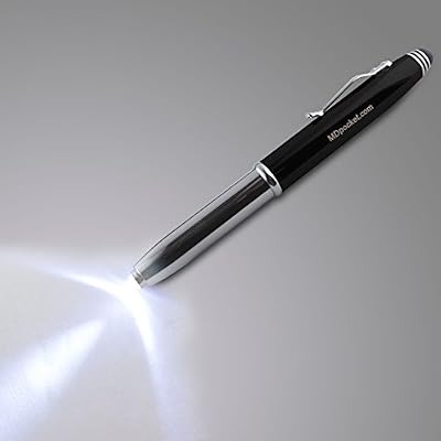 Pocket Penlight with Stylus - Black