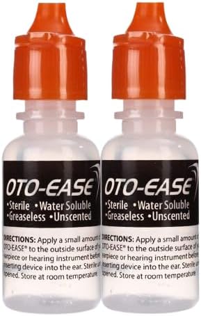 unp OTO-Ease Custom Earmold Lubricant (2 Pack / 0.5oz Bottle) - Lubricate Ear Plugs, Hearing Aids, Earmolds and Other Earpieces - Includes AudioWipes Cleaning Towelettes and Liberty Micorfiber Cloth
