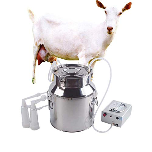 FCX-FARMPL Electric pulsation Milking Machine Single Bucket Piston Vacuum Ultra-Strong Frequency Pulsation Milking Machine for Cows Goat or Sheep Optional,Capacity 14 kg,forSheep