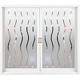 Film Occultant Fenêtre, Film Fenetre Anti Regard, Film De Fenêtre Givré Motif Vague,80x200cm