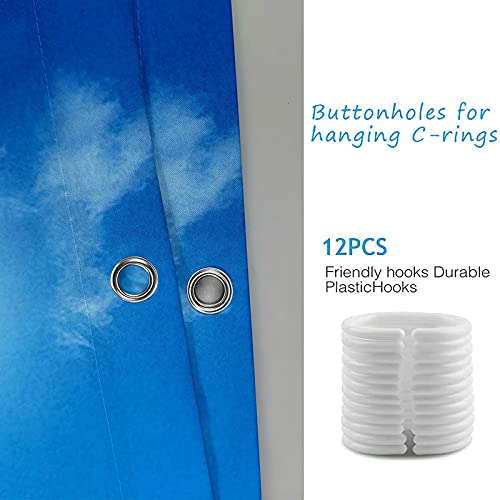 Rideau de douche polyester KnSam rideau de bain 180x180 imperméable - 5