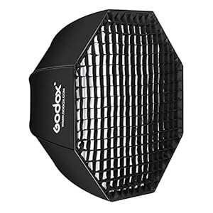 Godox SB-UE 32″/80cm Umbrella Octagon Softbox Reflector with Honeycomb Grid for Speedlight Flash (Bowens Mount)