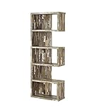 Coaster Home Furnishings Rectangular 5-Tier Bookcase Salvaged Cabin