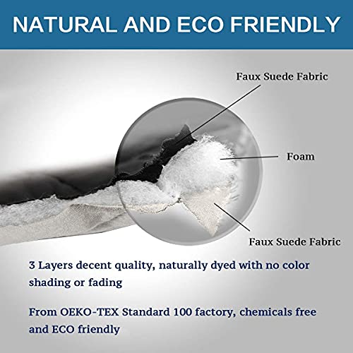 H.versailtex Futon Cover Reversible Sofa Slipcover Furniture Protector Water Resistant 2 Inch Wide Elastic Straps Futon Sofa Bed Pets Kids Dog Cat Fit Sitting Width Up To 70"(Futon, Black / Grey) #TOP4