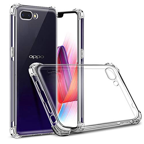 Image of TheGiftKart Crystal Clear Back Cover Case for Oppo A3s | Shockproof Soft TPU Case | Cushioned Edges for Ultimate Protection Back Cover Case for Oppo A3s (TPU, Transparent)