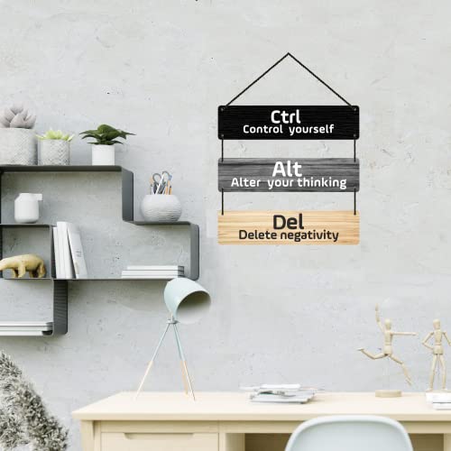 Image of EXPLEASIA Decorative Wall Hanging Wooden Art Decoration Item for Home Office Living Room Bedroom Decoration Items Motivational quotes decor Gift Items (Control Your Self)