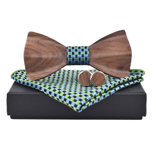 Boutons de manchette et nœud papillon en bois : évitez le look de mariage fade