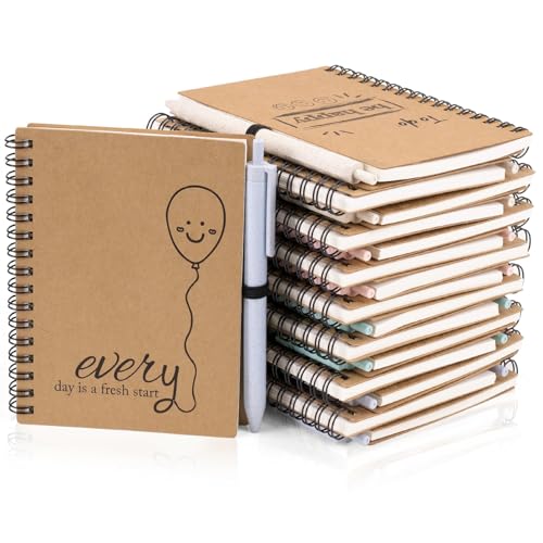 Dynta 16 Set Inspirational Journals Bulk, 4'x5.5' Small Spiral Notebooks with Pens, Motivational Office School Supplies, Gifts for Coworkers Employees Students
