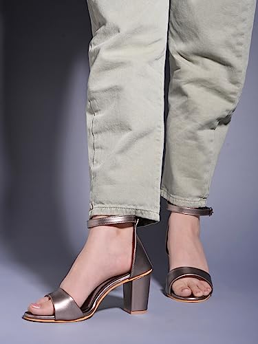 Image of Shoetopia Stylish Ankle Strap Block Heeled Sandals for Women & Girls