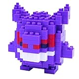pokemon gengar team Offizielle Lizenz NEWPROJET ITALIA SRL NBPM_007 nanoblock-NBPM-007-Pokemon Pokemon Gengar Figur 5Cm, Mehrfarbig