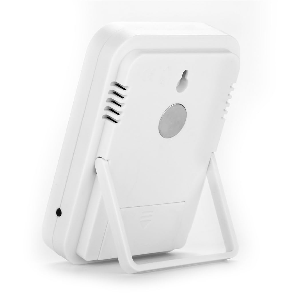 Misuratore Elettronico Di Temperatura E Umidità Touch Screen For Home Office, Termometro Digitale Con Orologio Luce Notturna