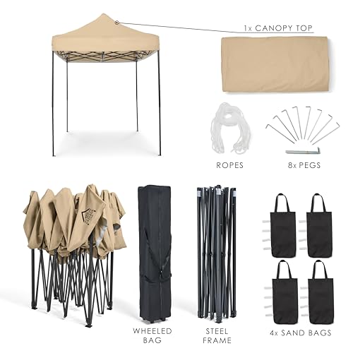 Tonnelle Pop-up 3x2m All Seasons Gazebos Bâche Beige Qualité Supérieure