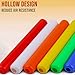 PRISP Set of 6 Relay Batons - Hollow Colored Sticks for Track and Field