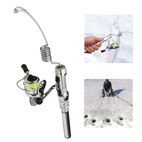 Elastic Fishing Rod Spinning Wheel Reel Combos Portable Mini Steel Ice Fishing Rod spinning fishing rods - Image 4