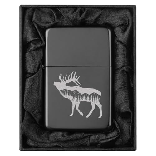 Encendedor en caja regalo forrada en seda negra