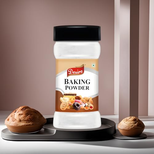 Image of Desire Baking Powder, 250g - Gluten-Free, Aluminum-Free, Double-Acting Leavening Agent for Fluffy Cakes, Cookies & Breads - Ideal for All Baking Needs