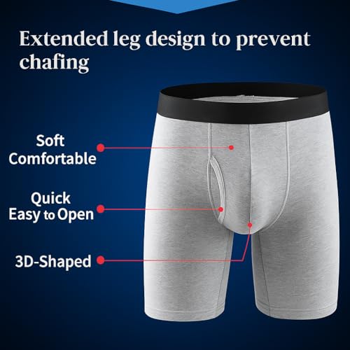 Essence Dual Pouch Boxers, Men’s Underwear with Pouch for Balls, Men Breathable Boxer Briefs, Moisture Wicking2