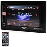 Pyle Double DIN 6.2” Touchscreen Car Stereo – in-Dash Multimedia DVD/CD/MP3 Player, Bluetooth Receiver, AM/FM Radio, USB/SD Card, Subwoofer Output, Hands-Free Calling, Remote Control