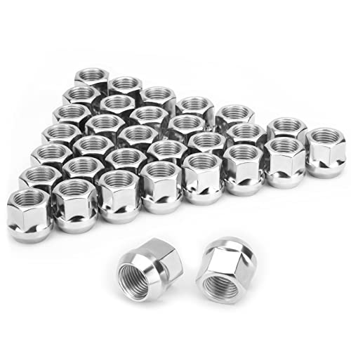 9/16-18 Lug Nuts 32Pcs Open End Acorn Bulge Wheel Lug Nuts Zinc Finish 21mm Length for 2002-2010 Ram 1500 2500 3500 SRT 2005-2011 Dodge Dakota 2004-2009 Dodge Durango Hummer H1 and More Wheels