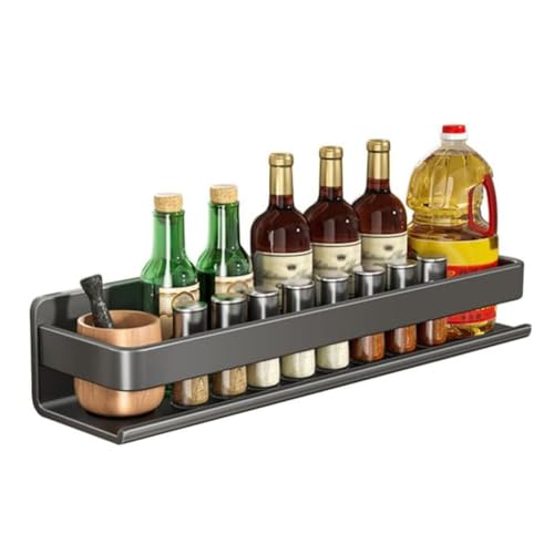 Especiero para la cocina, estante colgante de especias, estante de especias montado en la pared, soporte para salero, estante para platos, estante de especias que ahorra espacio para cocina y baño, 30