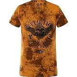  Affliction Damen T-Shirt Screamin Orange/Braun, XL