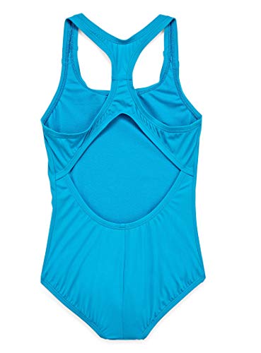 Nike Girl`s Core Racerback Tank 1-Piece Swimsuit (7, Blue(Ness8600-430)/White) #TOP1