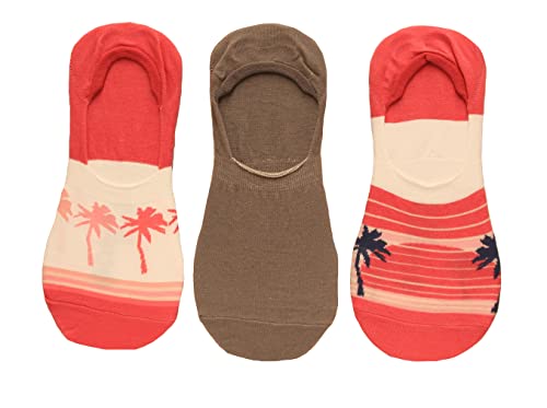 Columbia Women's Women'S PFG Flat-Knit, Palms Stripe Liner Socks 3 Pair