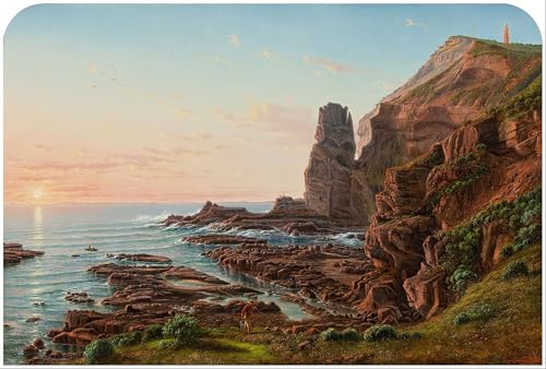 Cuadro sobre lienzo de Castle Rock para decorar el dormitorio con arte clásico de 60x90cm
