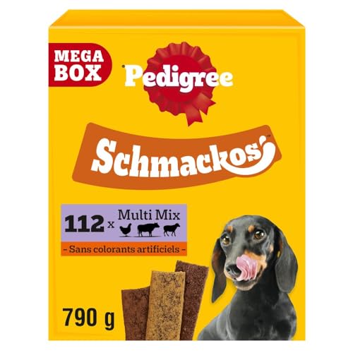 PEDIGREE Schmackos Mega Box – Récompenses Multi Mix Saveurs pour Chien – Friandises aux Multi Mix – 790 g
