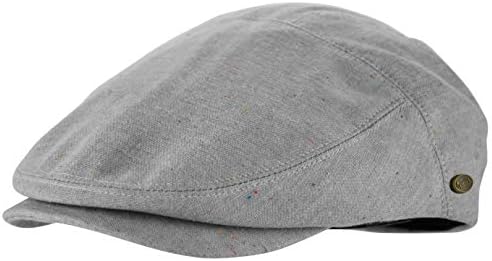 Men's Thick Cotton Summer Newsboy Cap SnapBrim Ivy Driving Stylish Hat (Gray Sprinkle-2925, L/XL)