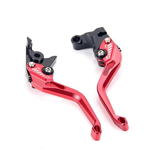 Auzkong Kort broms kopplingsspak med TÜV-certifikat för Yamaha YZF R1 (2004–2008), YZF R6 (2005-2016) Röd