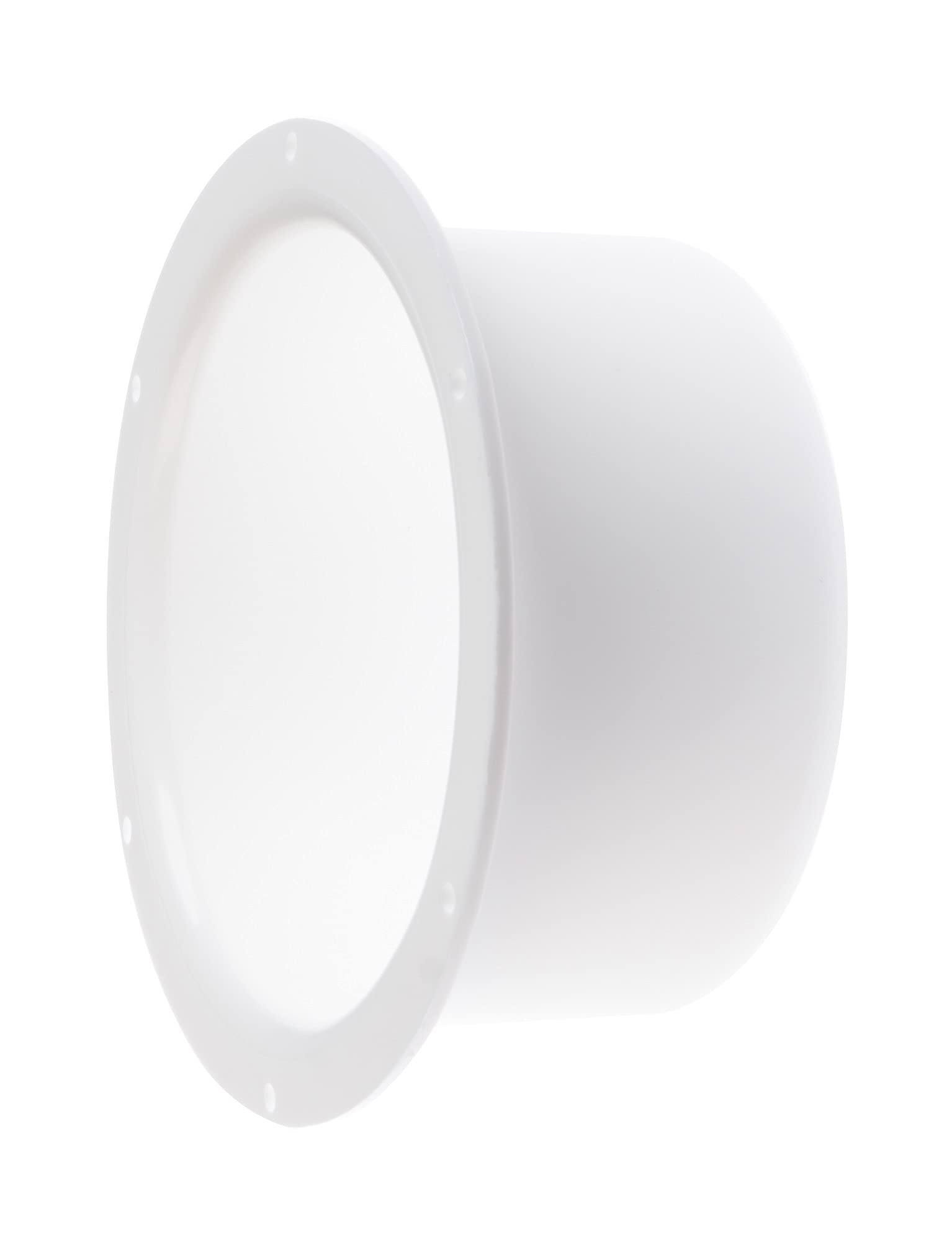 Steinberg14 White 125Mm / 5Inch Inlet Duct Connector Flange, Plastic Straight Pipe Flange For Ventilation System