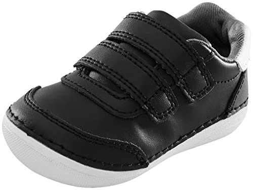 Stride Rite boys Soft Motion Kennedy Sneaker, Black, 5.5 Wide Toddler US