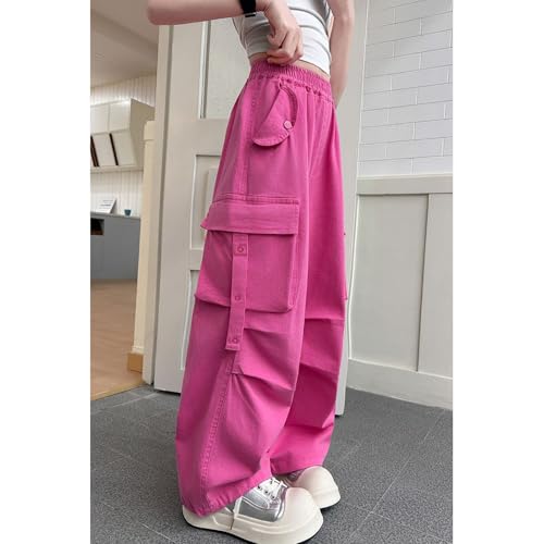 Pantalon décontracté fille ample extensible style jogging cargo - 4