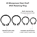 Othim 10 Pcs 40-48Mm C-Clips External Retaining Rings, 65Mn Alloy Steel Circlip Snap External Retaining Ring for Electrical Appliance,42mm