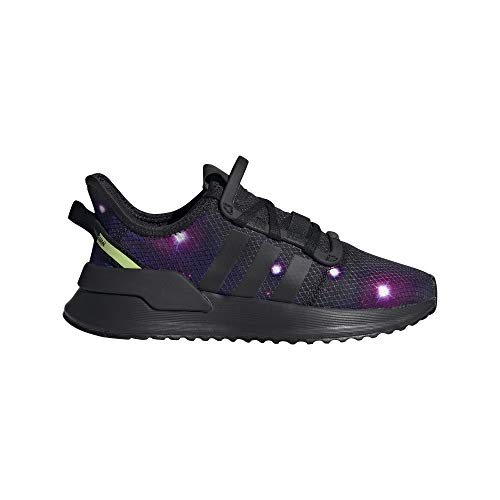 adidas Originals unisex child U_path Run Sneaker, Black/Black/Glory Purple, 5.5 Big Kid US