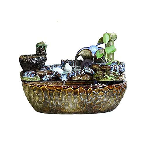 Fuentes de cascadas for interiores con acabado cerámico elegante 2