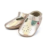 Zutano Leather Mary Jane Baby Shoes for Girls, Rose Gold, 12M