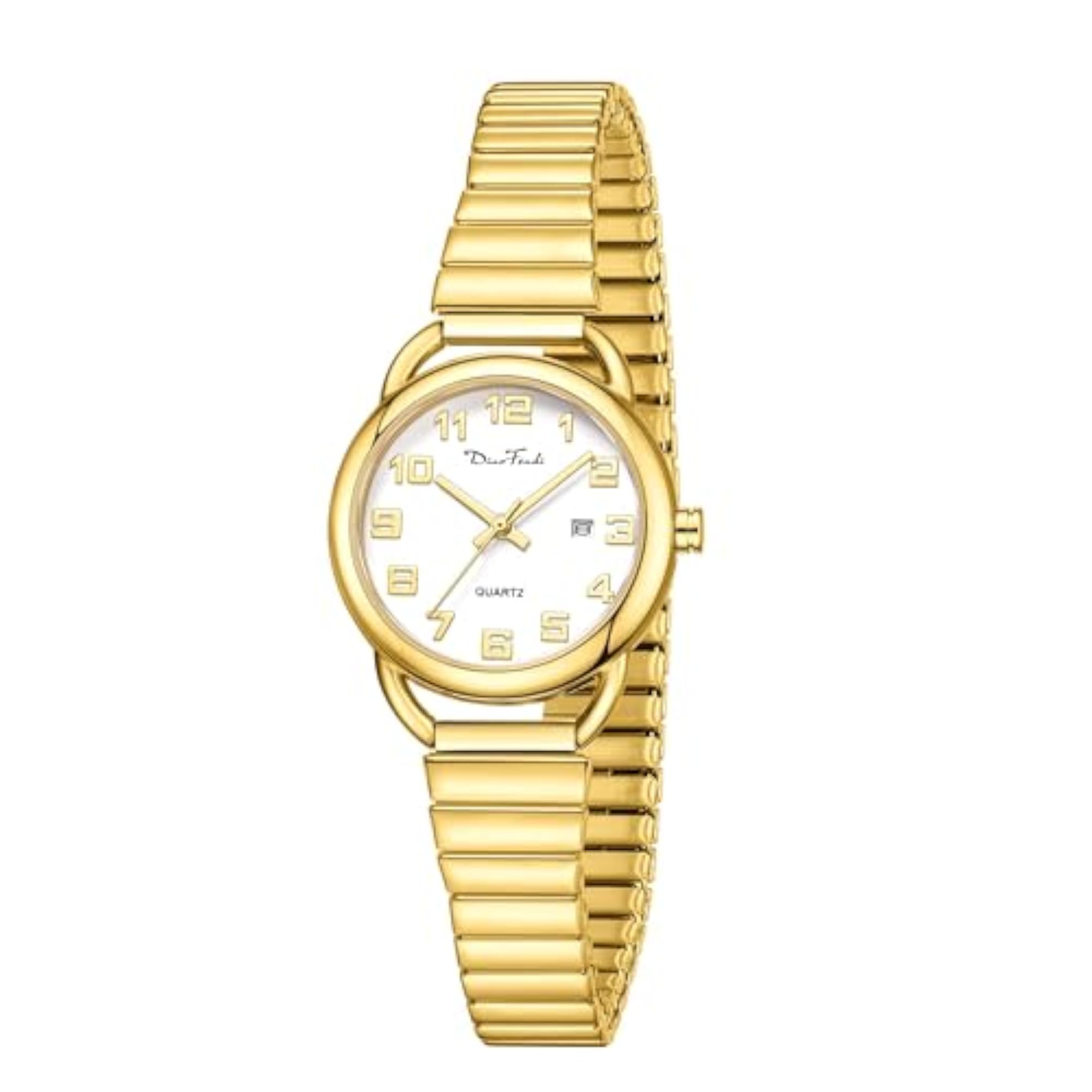 Women's Elegant Waterproof Gold Watch with Quartz Movement