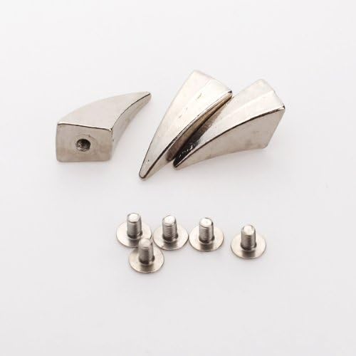 50Pcs Dragon Claw Spikes Studs Metal Screw-Back for DIY Leather Craft Jewelry Making Accessories, Punk Goth Biker Fashion Studs
