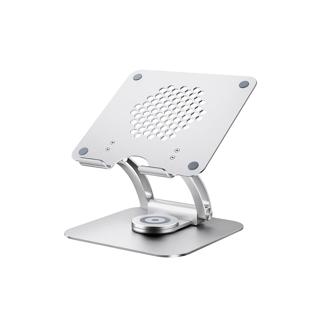 Soporte para computadora portátil de escritorio con suspensión de aluminio silver