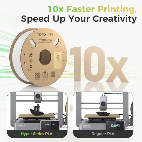 Image of Creality Hyper PLA Filament 4KG, Up to 600mm /s High Speed 3D Printer Filament PLA 1.75mm, No-Tangling Stronger Toughness Fit Most 3D Printers