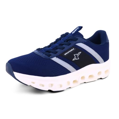 Image of SPARX Sports Running Shoes for Men - Lightweight Breathable Lace-Up Athletic Shoes with Cushioned Comfort, Shock Absorption, Durable Grip, Flexible Sole & Everyday Walking Performance