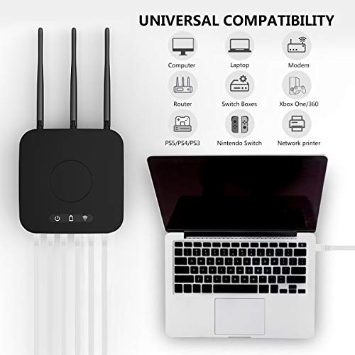 Jazzy 20m Cat6 Ethernet Cable,Cat6 Gigabit Lan Network RJ45 High-Speed Patch Cord Flat Design 1Gbps for 250Mhz/s UTP for PC/Xbox/PS4/PS5/Modem/Router
